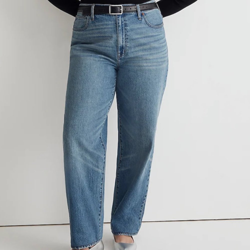 MADEWELL Blue Baggy Jeans NWT Womens 33 Tall NF119